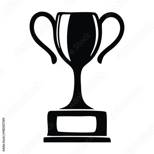 trophy cup silhouette vector design