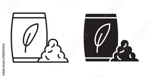 Fertilizer icon set flat style. Vector illustration collection.