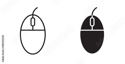 Mouse icon set flat style. Vector illustration collection.