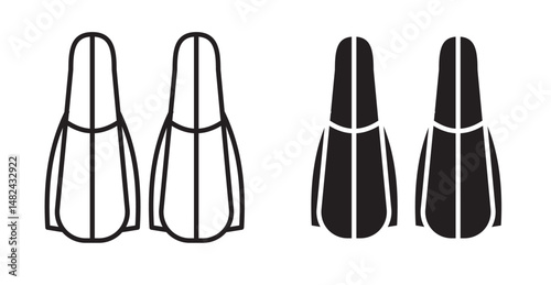 Scuba diving icon set flat style. Vector illustration collection.