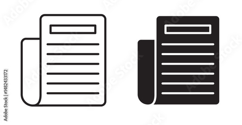 News icon set flat style. Vector illustration collection.