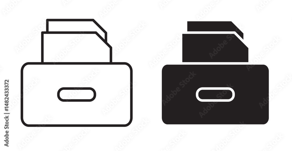 Store files icon set flat style. Vector illustration collection. Store files icon set flat style. Vector illustration collection.