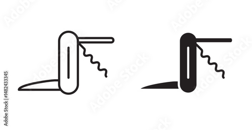 Swiss Knife icon set flat style. Vector illustration collection.