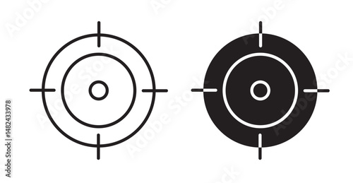 Aim icon set flat style. Vector illustration collection.