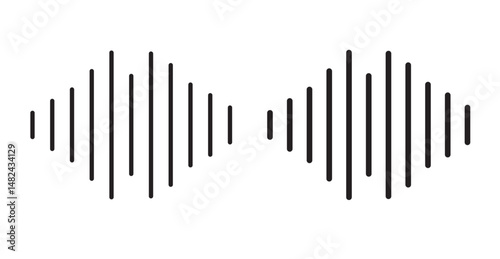 Voice icon set flat style. Vector illustration collection.