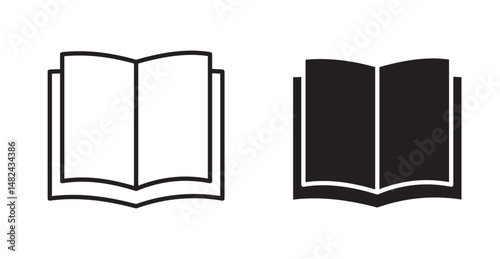 Book icon set flat style. Vector illustration collection.