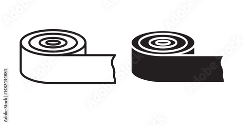 Tape icon set flat style. Vector illustration collection.