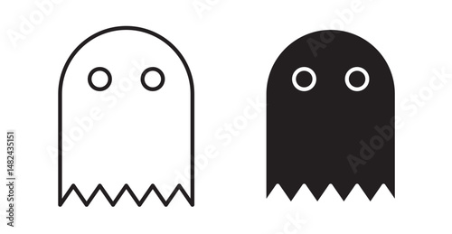 Ghost icon set flat style. Vector illustration collection.