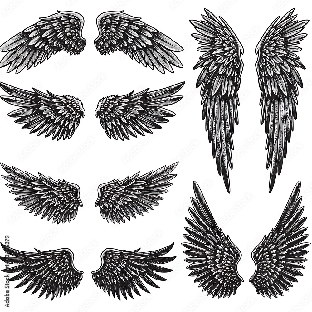 Obraz premium Graphite Wings: A Collection