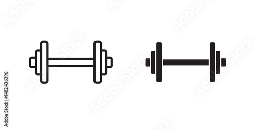 Gym icon set flat style. Vector illustration collection.