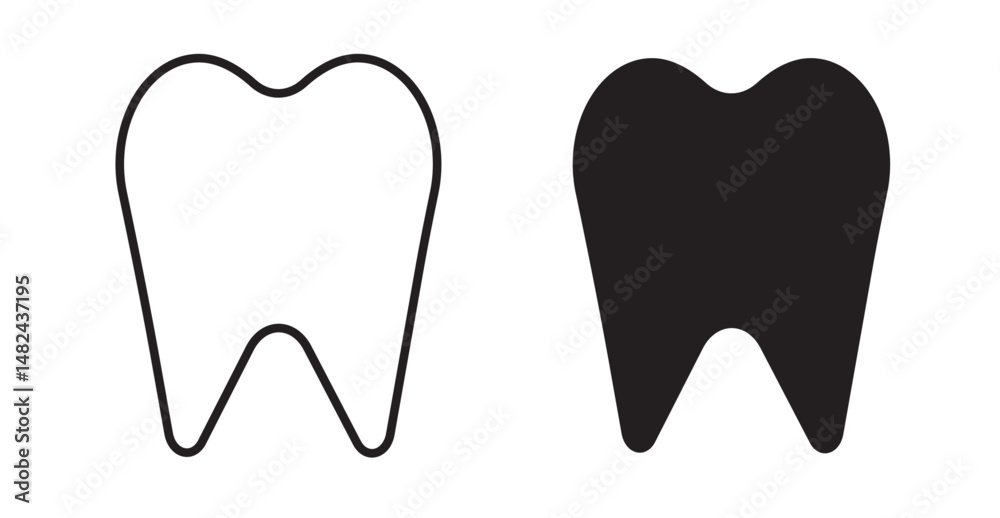 Tooth icon set flat style. Vector illustration collection. Tooth icon set flat style. Vector illustration collection.