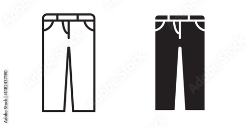Pants icon set flat style. Vector illustration collection.