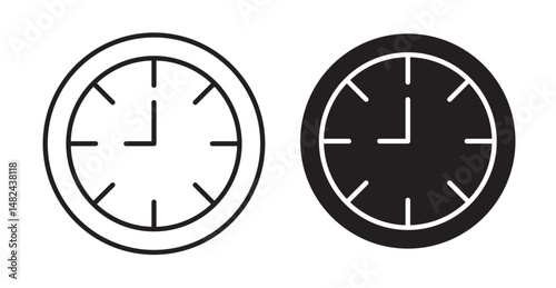 Free Download Time icon set flat style. Vector illustration collection. - GFXLoad