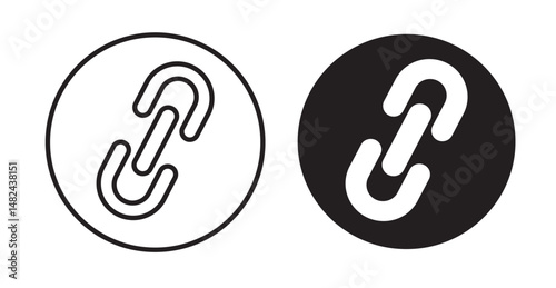 Link icon set flat style. Vector illustration collection.