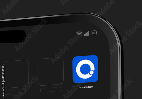 Flat UI App Icon Presentation Mockup