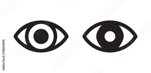 Black Eye icon. Eyesight symbol. Simple eye collection. Show password. Vector illustration eps 10