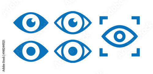 Simple eye collection. Open eyes images. Eyes set vector design logo silhouette. Vector Eps 10
