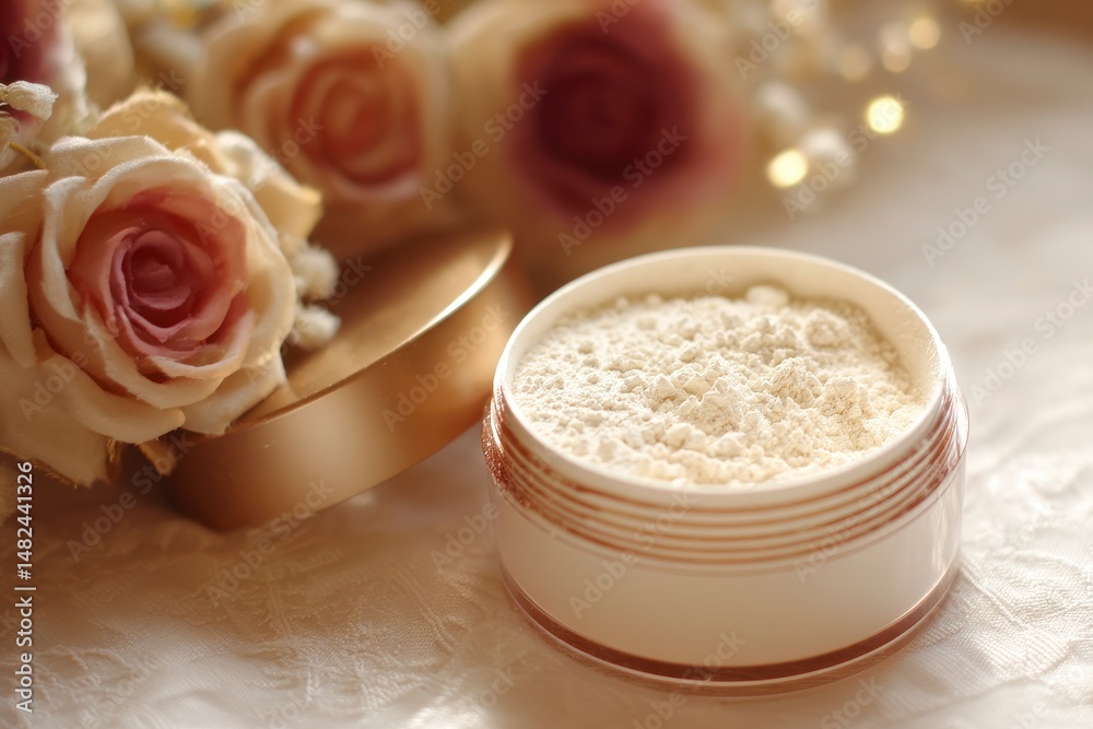 White Rose Makeup Setting Honey Powder Makeup Loose powder