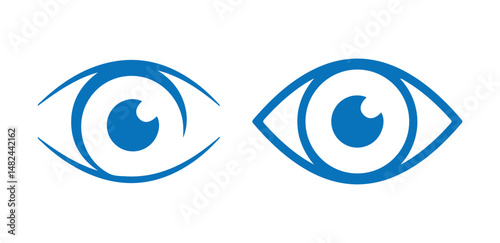 Simple eye collection. Open eyes images. Eyes set vector design logo silhouette. Vector Eps 10