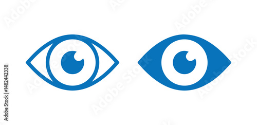 Simple eye collection. Open eyes images. Eyes set vector design logo silhouette. Vector Eps 10