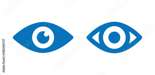 Blue  eye vector icons. Human eyes on white background. Sight symbol. See or watch sign. vision icon, see view icons. Vector eps 10