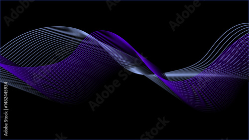 A smooth, curving design in soft hues. Abstract pattern with blended colors.

