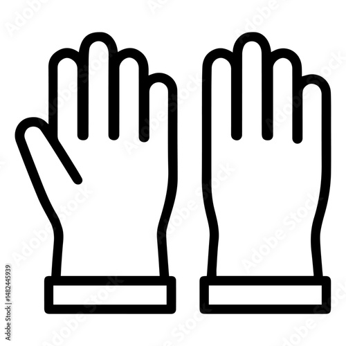 Washing glove icon on white background vector
Vector icon household items home