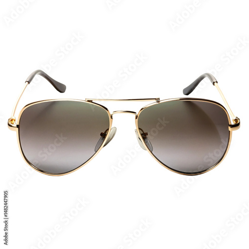 Pair of aviator sunglasses with metal frame