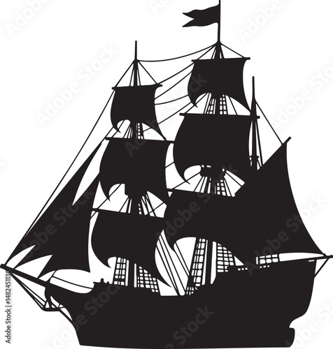 Sailing Ship on Ocean Waves Silhouette

Vintage Pirate Ship Vector Design

Modern Cargo Ship Silhouette Art

Navy Warship at Sea Silhouette Scene

Cruise Ship Under Sunset Vector