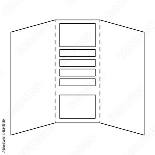 Brochure icon collection set. Flyer leaflet, catalogue, booklet, open book and other polygraphy vector illustration.