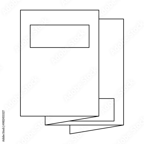 Brochure icon collection set. Flyer leaflet, catalogue, booklet, open book and other polygraphy vector illustration.