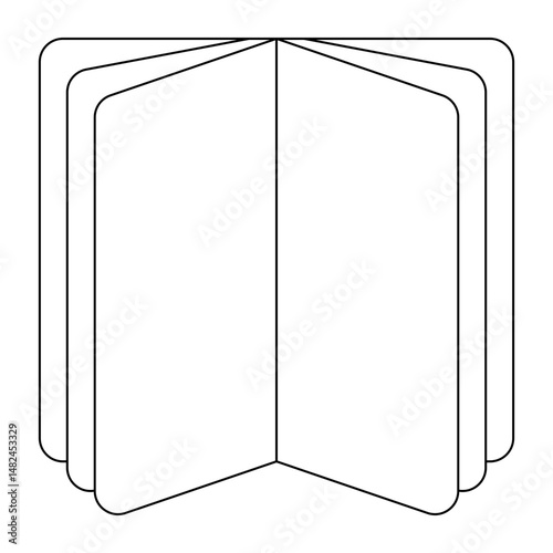 Brochure icon collection set. Flyer leaflet, catalogue, booklet, open book and other polygraphy vector illustration.
