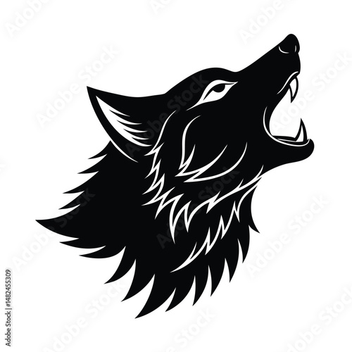 howling wolf head