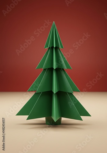 Folded Elegance: A Festive 3D Render