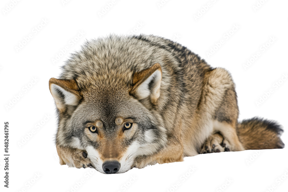 Obraz premium Laying Wolf Calm