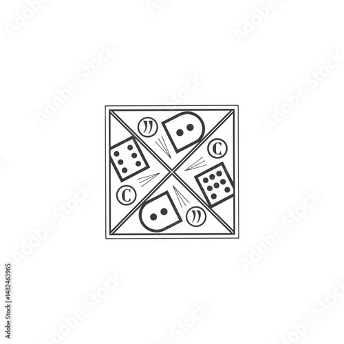 Black punctuation vector illustration of an abstract background