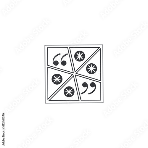 Black punctuation vector playing cards with diamonds