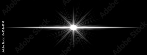 Light burst. White flash with vertical line glow, high-energy ray effect, strong horizontal highlight, dramatic light concept.