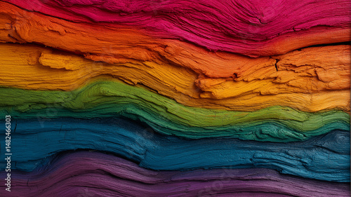Rainbow wood texture background