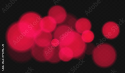 Soft bokeh effect with large blurry circles on transparent background. Subtle and elegant vector overlay for minimal, abstract, or decorative digital designs.