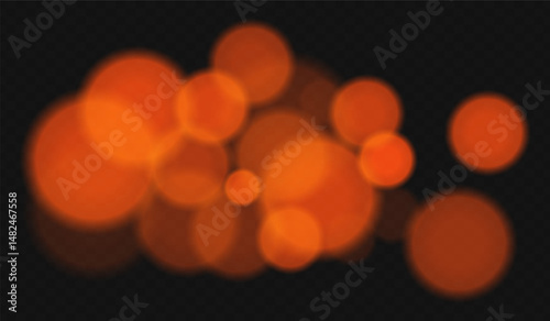 Soft bokeh effect with large blurry circles on transparent background. Subtle and elegant vector overlay for minimal, abstract, or decorative digital designs.