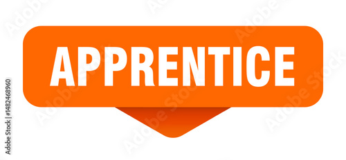apprentice sticker. apprentice sign on transparent background