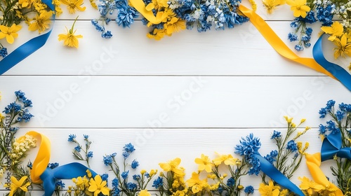 Swedish Holiday Flat Lay with Dala Horse and Ribbons