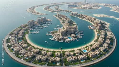 Evolving urban landscape of the pearl qatar a 4 k drone perspective of doha qatar