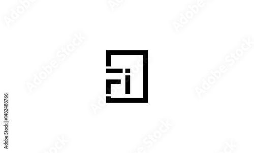 FI initial letter, monogram logo