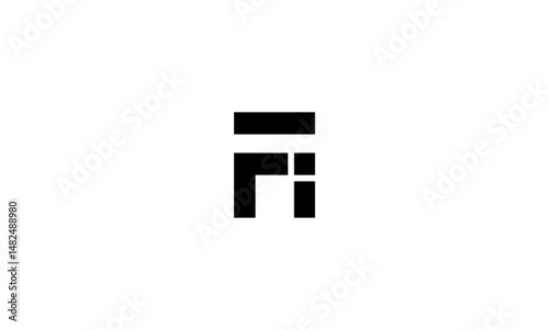 FI initial letter, monogram logo