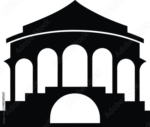 silhouette of the arch