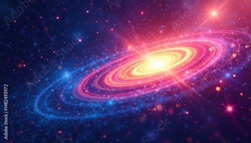 Abstract swirling starburst, vibrant cosmic energy, glowing celestial vector art , vector, wallpaper