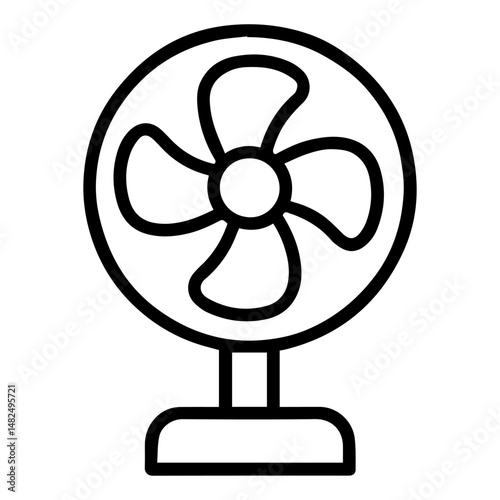 Table fan icon on white background vector
Vector icon household items home