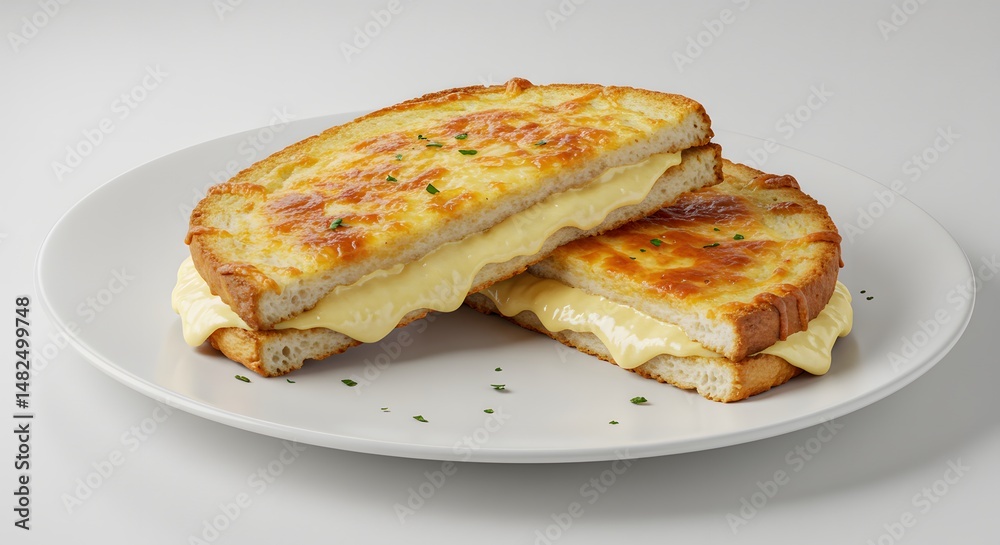 Delicious Croque Monsieur with Melted Cheese - 3rd Course Delicious Croque Monsieur with Melted Cheese - 3rd Course
